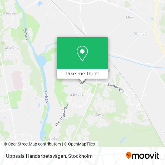 Uppsala Handarbetsvägen map