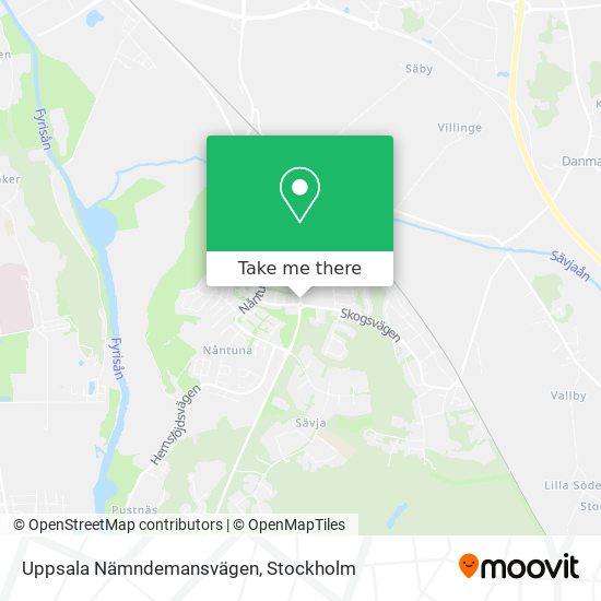 Uppsala Nämndemansvägen map