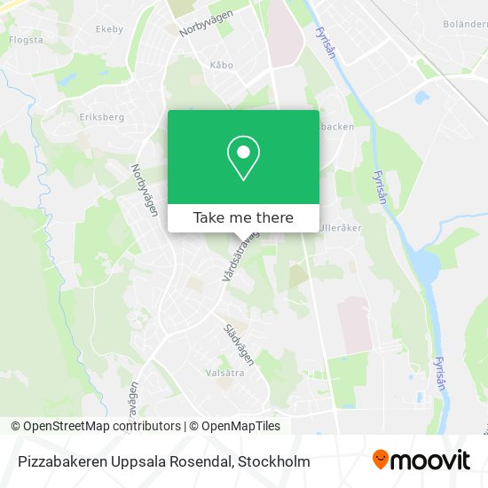 Pizzabakeren Uppsala Rosendal map