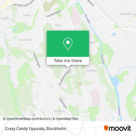 Crazy Candy Uppsala map