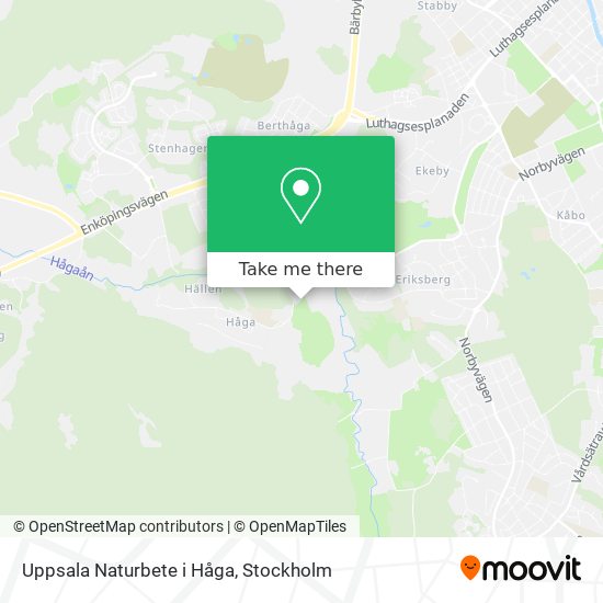 Uppsala Naturbete i Håga map