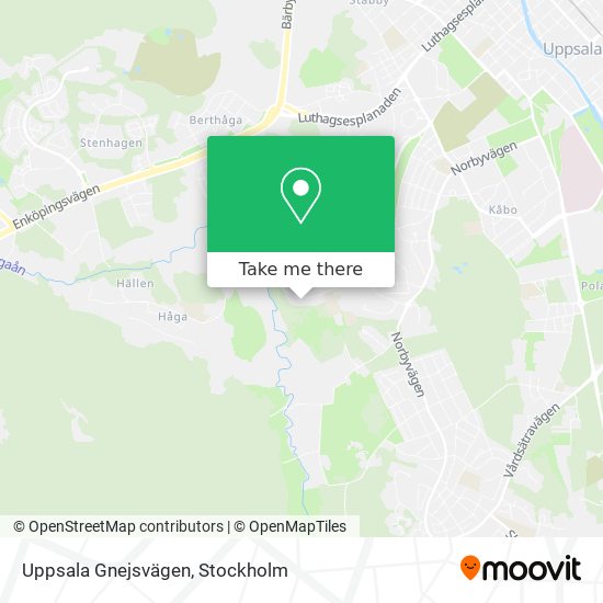 Uppsala Gnejsvägen map