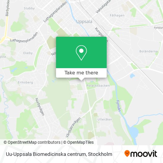 Uu-Uppsala Biomedicinska centrum map