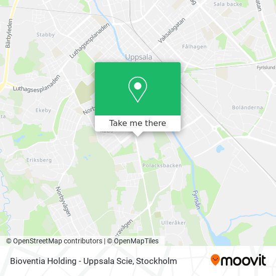 Bioventia Holding - Uppsala Scie map