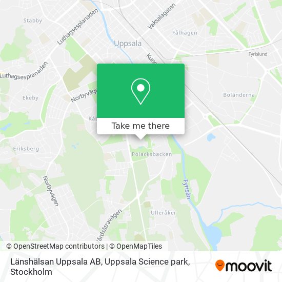 Länshälsan Uppsala AB, Uppsala Science park map