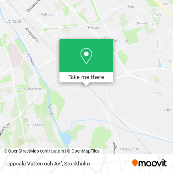 Uppsala Vatten och Avf map