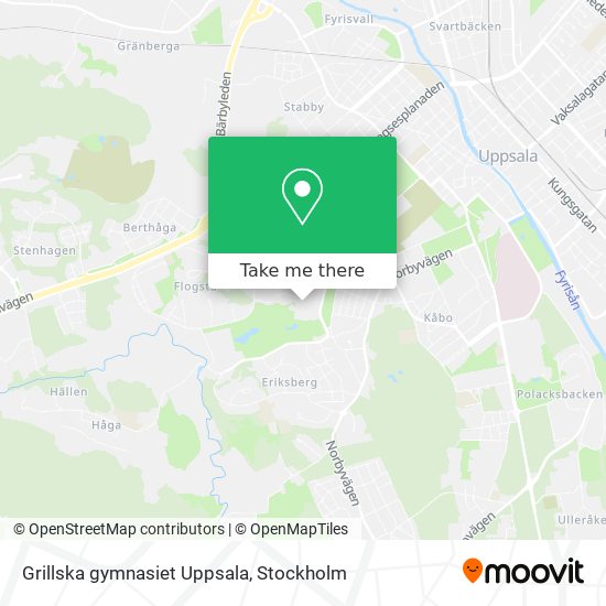 Grillska gymnasiet Uppsala map