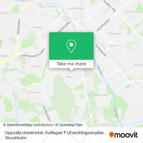 Uppsala Universitet, Kollegiet F Utvecklingsstudier map