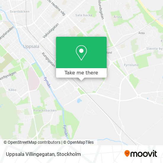 Uppsala Villingegatan map