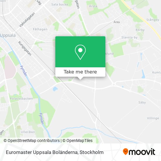 Euromaster Uppsala Boländerna map