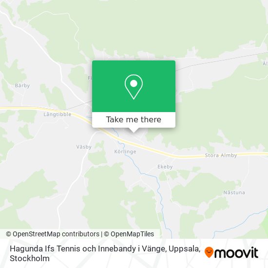 Hagunda Ifs Tennis och Innebandy i Vänge, Uppsala map