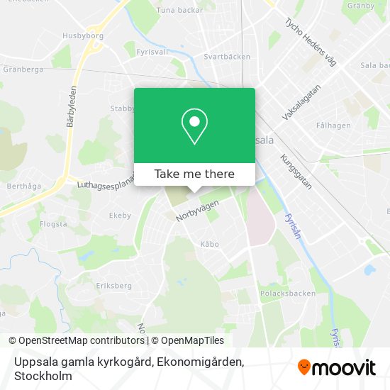 Uppsala gamla kyrkogård, Ekonomigården map