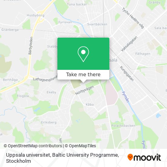 Uppsala universitet, Baltic University Programme map