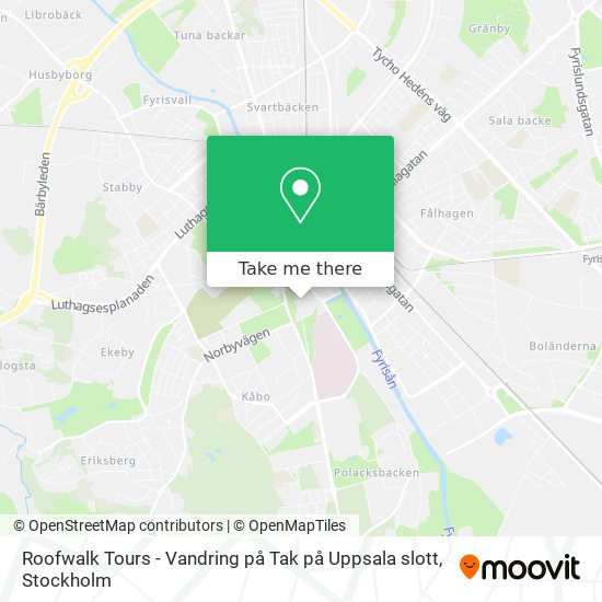 Roofwalk Tours - Vandring på Tak på Uppsala slott map