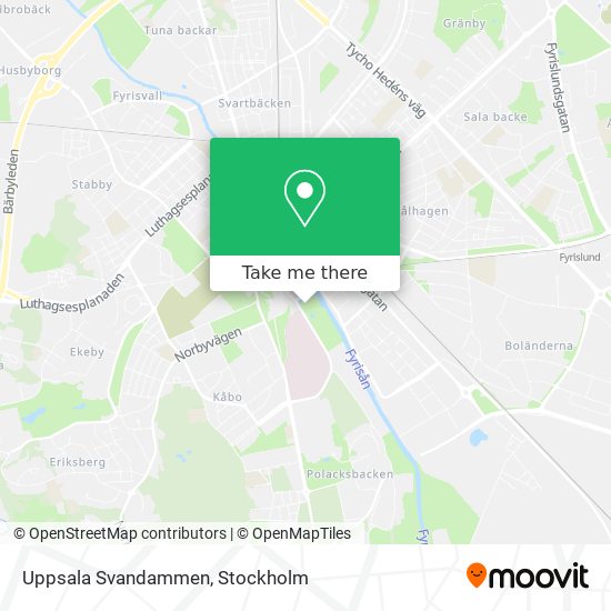 Uppsala Svandammen map