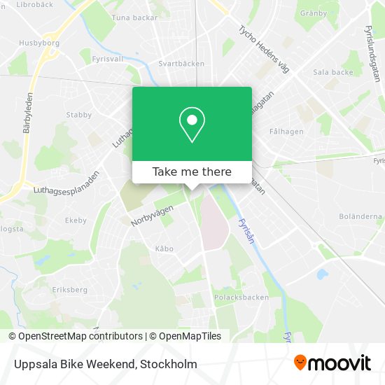 Uppsala Bike Weekend map