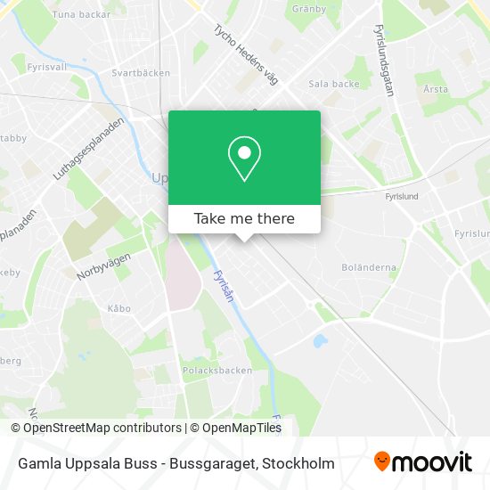 Gamla Uppsala Buss - Bussgaraget map