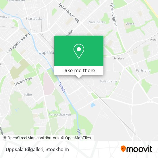 Uppsala Bilgalleri map