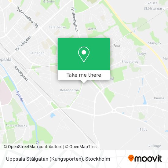 Uppsala Stålgatan (Kungsporten) map