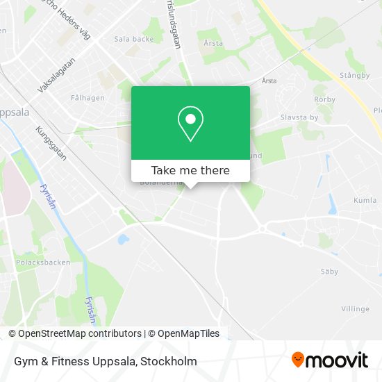 Gym & Fitness Uppsala map