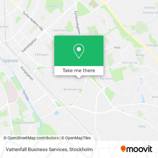 Vattenfall Business Services map