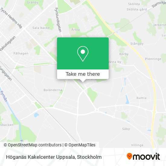 Höganäs Kakelcenter Uppsala map