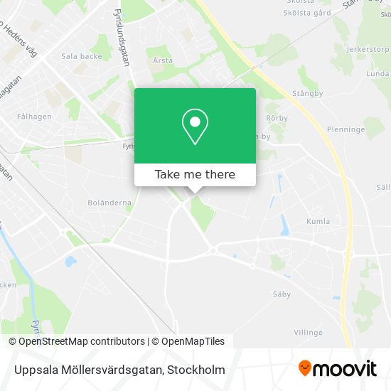 Uppsala Möllersvärdsgatan map