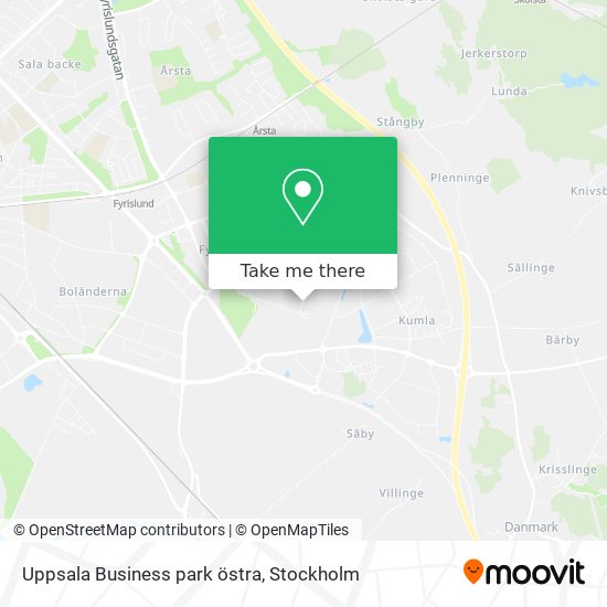 Uppsala Business park östra map