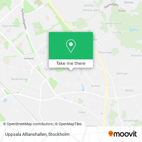 Uppsala Allianshallen map