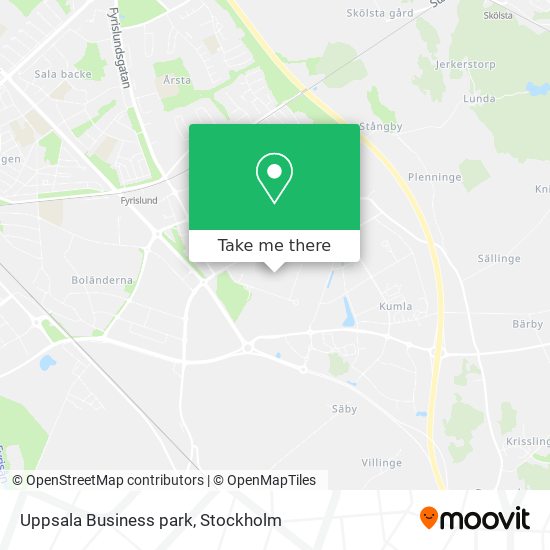 Uppsala Business park map