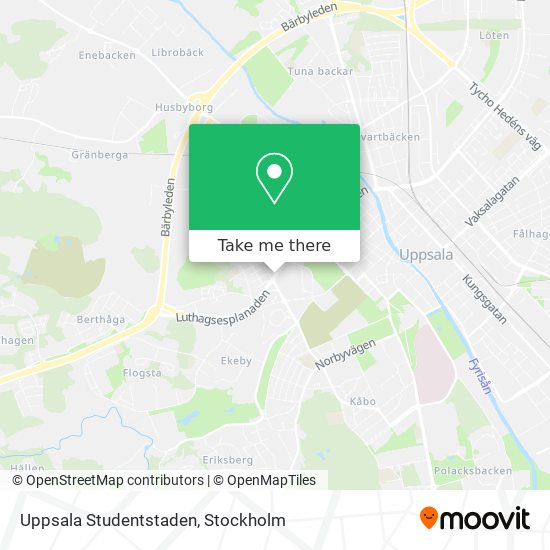 Uppsala Studentstaden map