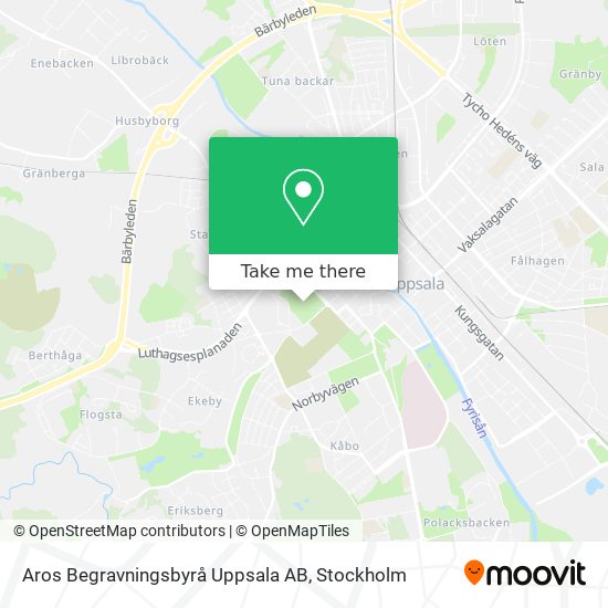 Aros Begravningsbyrå Uppsala AB map