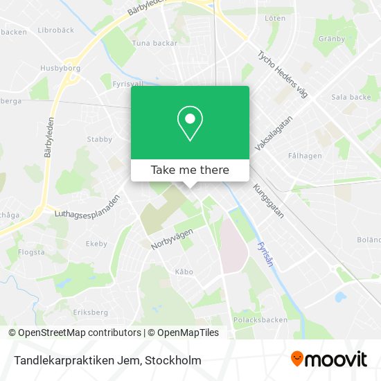 Tandlekarpraktiken Jem map