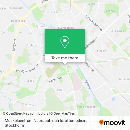 Muskelcentrum Naprapati och Idrottsmedicin map