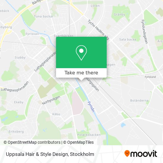 Uppsala Hair & Style Design map