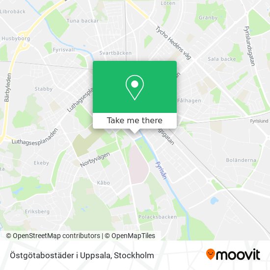 Östgötabostäder i Uppsala map