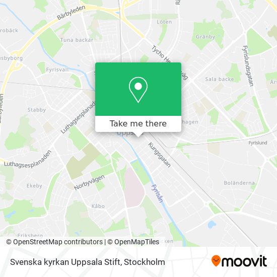 Svenska kyrkan Uppsala Stift map