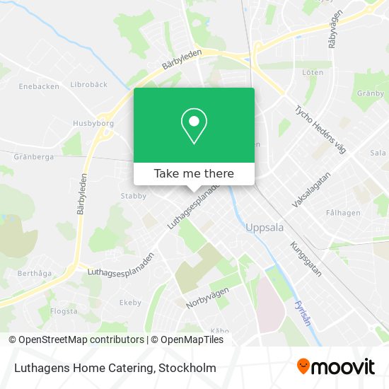 Luthagens Home Catering map