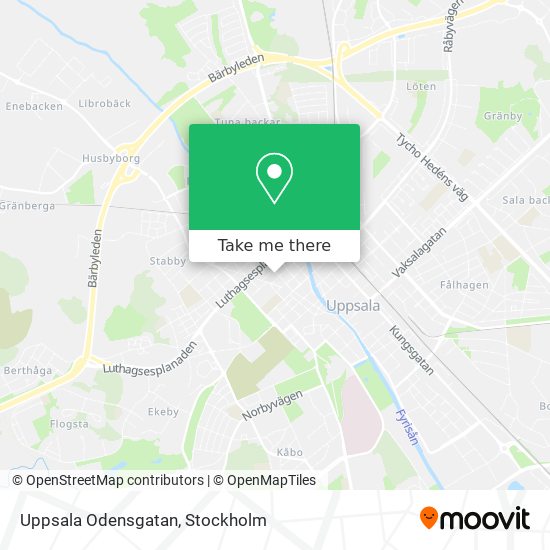 Uppsala Odensgatan map