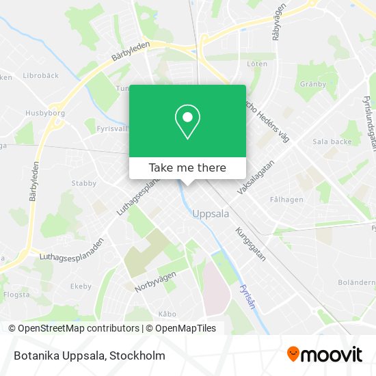 Botanika Uppsala map