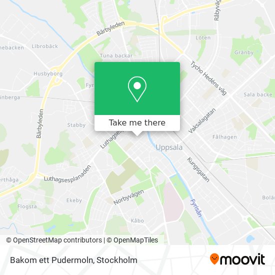 Bakom ett Pudermoln map