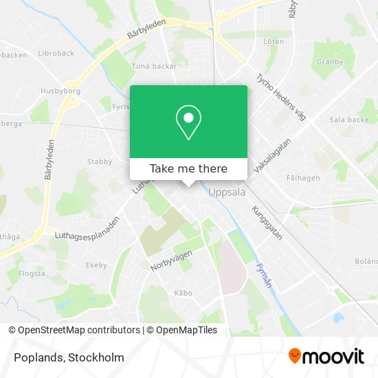 Poplands map