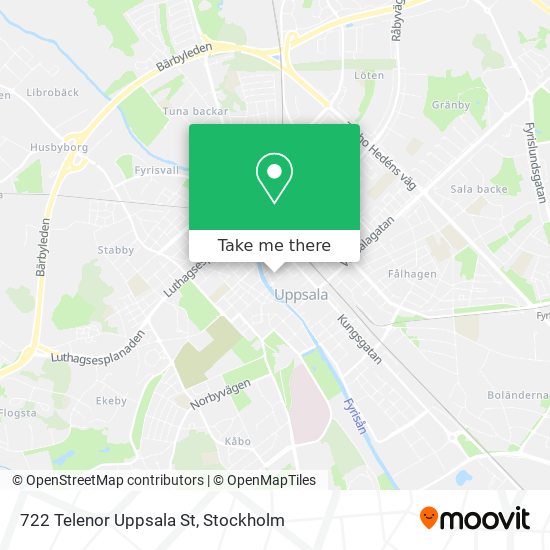 722 Telenor Uppsala St map