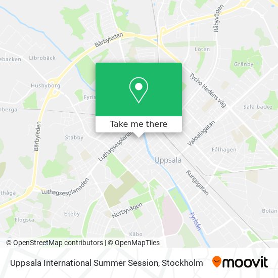 Uppsala International Summer Session map