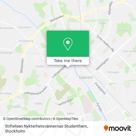 Stiftelsen Nykterhetsvännernas Studenthem map