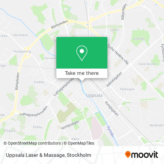 Uppsala Laser & Massage map