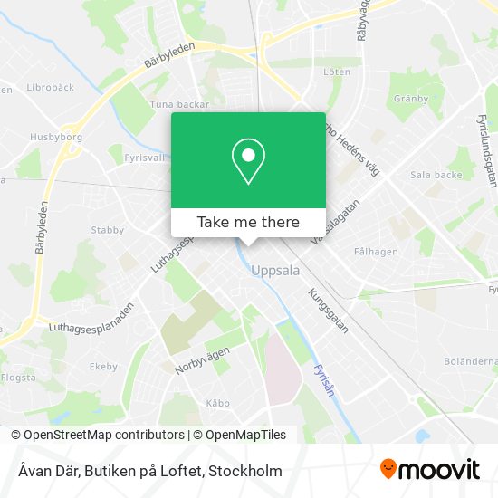 Åvan Där, Butiken på Loftet map