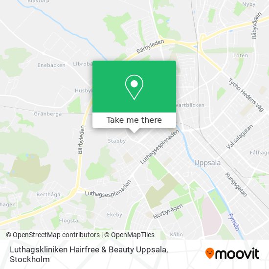 Luthagskliniken Hairfree & Beauty Uppsala map