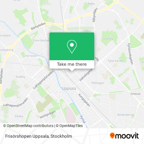 Frisörshopen Uppsala map