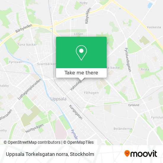 Uppsala Torkelsgatan norra map